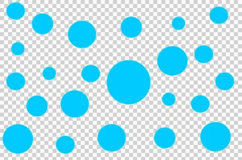 Balls of the same color and different sizes. Illustrazione stock