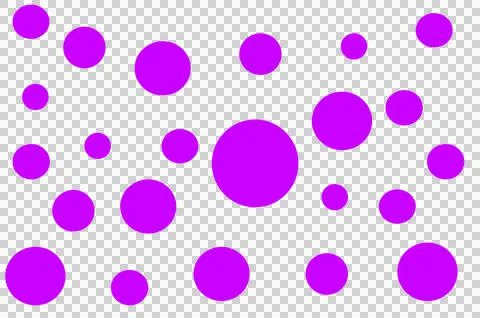 Balls of the same color and different sizes. Illustrazione stock