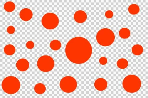 Balls of the same color and different sizes. Illustrazione stock