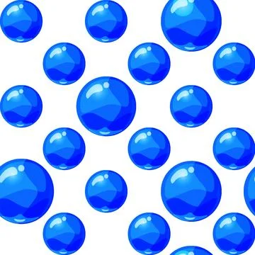 Balls seamless pattern blue colorful Stock Illustration