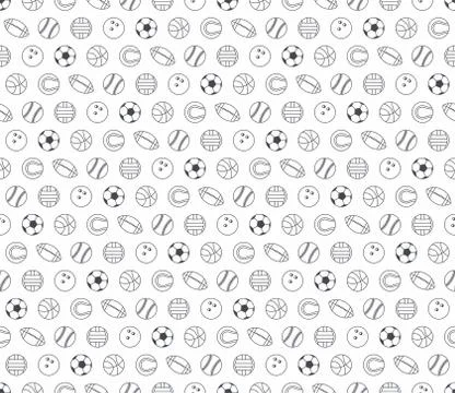 Balls, seamless pattern Stock Illustration