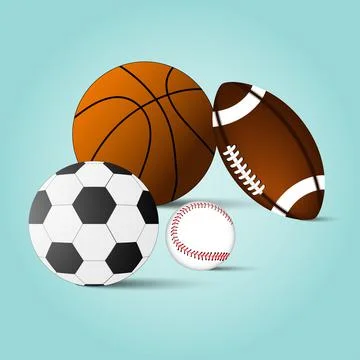 Balls set background Stock Illustration