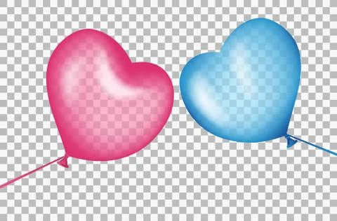 Balls in shape of a heart aspire to each other Stock Illustration