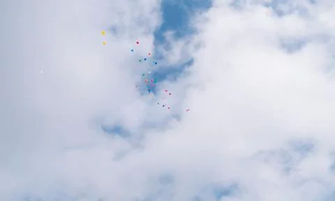 Balls in the sky Foto stock