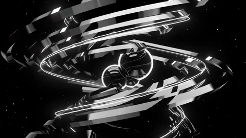 Balls in a spiral Stock Footage 259216663