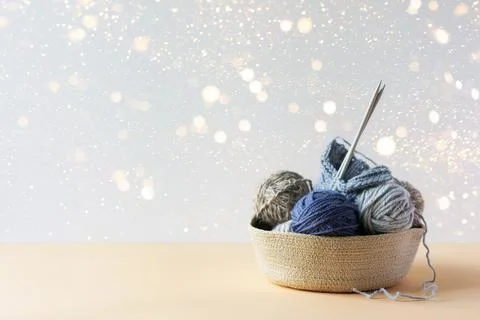 Balls of thread for knitting Stock Photos
