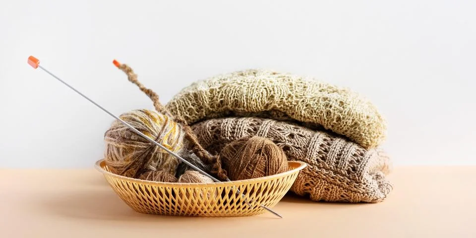 Balls of thread for knitting Stock Photos