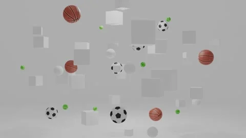 Balls vs Cubes loop 動画素材 139002693