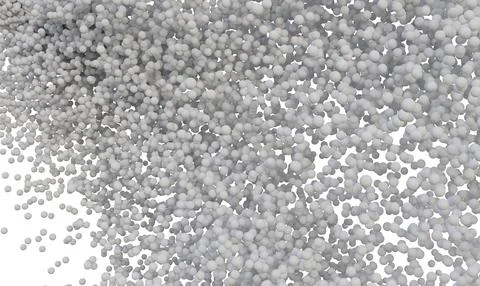 Balls on white background. Particles bubbles. Stock Illustration