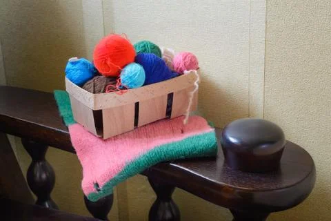 Balls of Wool Stock-Fotos