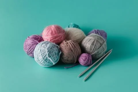 Balls of yarn for knitting Foto stock