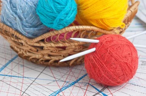 Balls of yarn Stock Photos