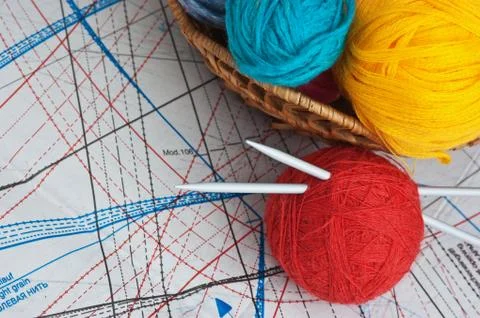 Balls of yarn Stock Photos