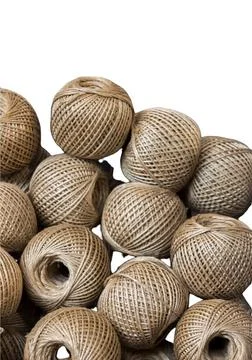 Balls of yarn threads. Bundles of wool for knitting isolated on white backgro Stock Photos