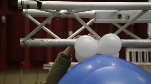 Balls.Tying Balls. Decoration Stock Footage 62462984