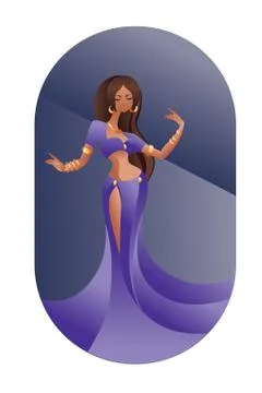 Bally dancing eastern beauty Stock Illustration