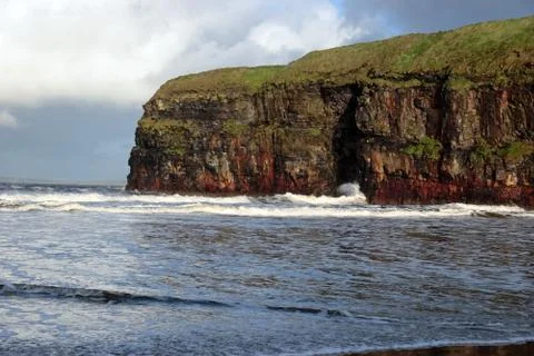 Ballybunion beach winter storms Stock Photos
