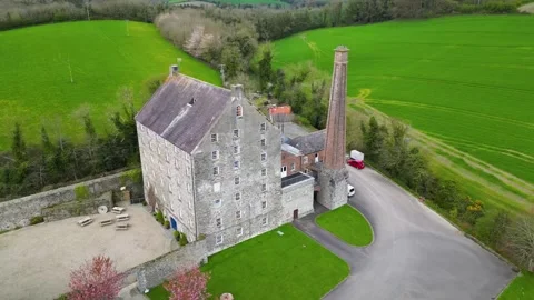 Ballydugan Mill High Orbit Stock Footage 240722037