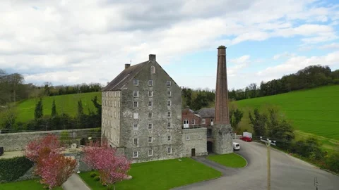 Ballydugan Mill Low Orbit Stock Footage 240722058