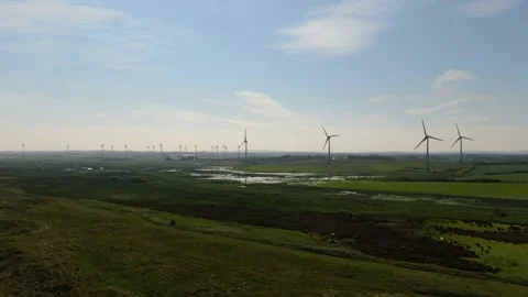 Ballywater Wind Farm located in County Wexford. 库存影片 155309136