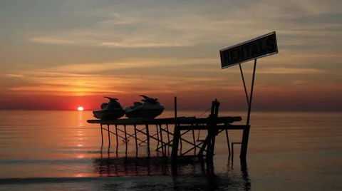 Balm beach sunset 動画素材 8835889