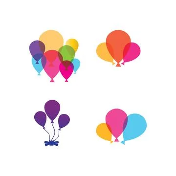 Baloon and buble Flying vector festive balloons shiny with glossy balloons .. Stock Illustration