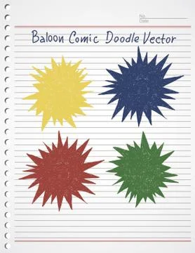 BALOON COMIC DOODLE VECTOR Stock Illustration