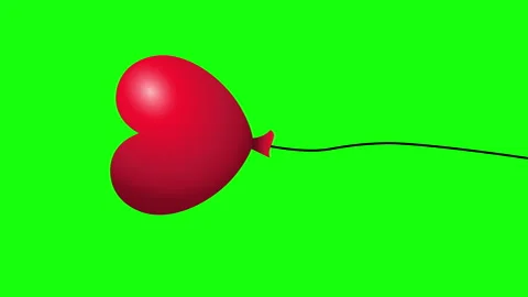 BALOON HEART ELEMENT Stock Footage 262766457