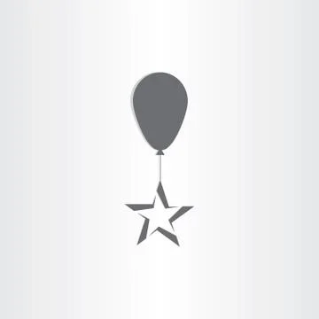 Baloon with star symbol Illustrazione stock