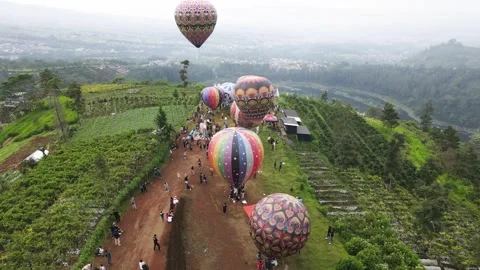 Baloon Wonosobo Stock Footage 260297376