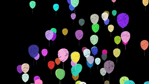 Baloons  Sketch Vídeos de archivo 87806916