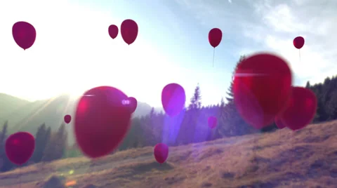 Baloons sky 库存影片 33420084