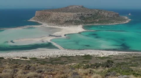 Balos lagoon -Greece Stock Footage 8976326