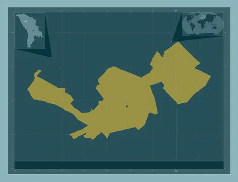 Balti, Moldova. Solid color shape. Locations of major cities of the region Stock Illustration
