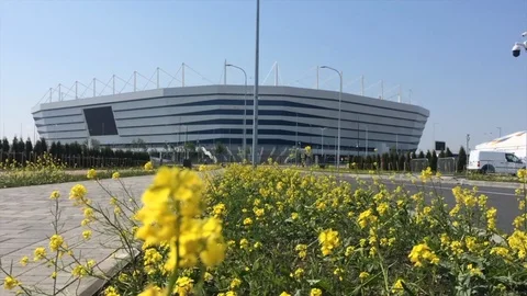 Baltic Arena stadium Video stock 90577875