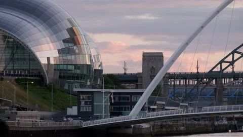 Baltic Mill and Sage Centre in Gateshead Stock Footage 226932706