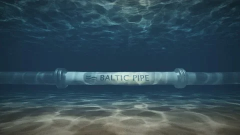 Baltic Pipe under water Stock Footage 220449024