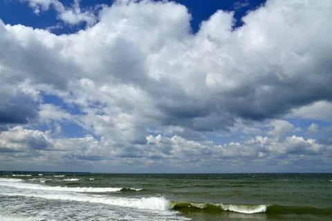 Baltic sea and clouds Stock Photos
