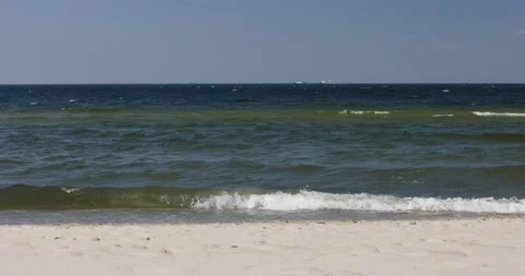 Baltic sea beach waves 8K Video stock 239639296