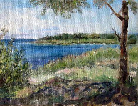 Baltic sea in summer Stock Illustration