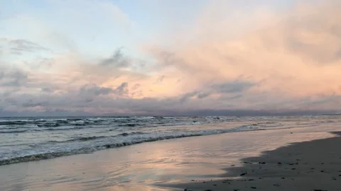 Baltic sea sunset 3 Stock Footage 143800153