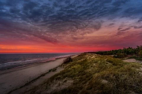 Baltic sea sunset Stock Photos
