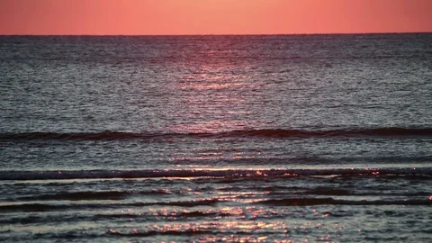 Baltic sea in sunset time. Stock Footage 106276375