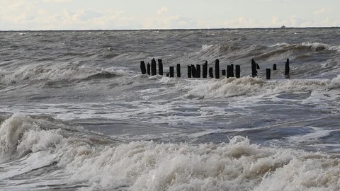 Baltic sea surface in slow motion. Stock-Footage 101507970