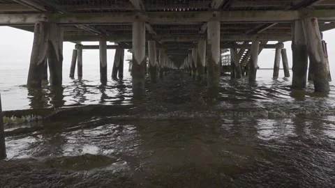 Baltic Sea - under the pier Stock Footage 150464076