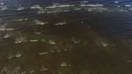 Baltic Sea Waves Aerial Stock Footage