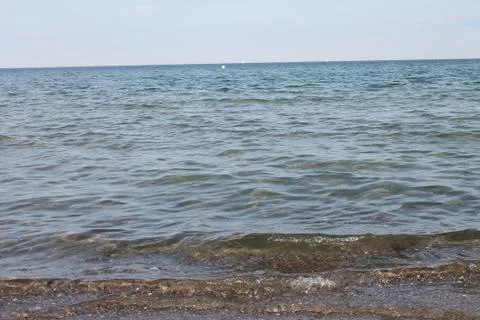 The Baltic Sea. The waves of the surf. Stock Photos