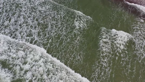 Baltic sea waves video background, aerial Stock Footage 170590442