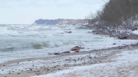 The Baltic Sea in winter Vidéo 86426291