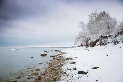 Baltic Sea in winter. Stock Photos